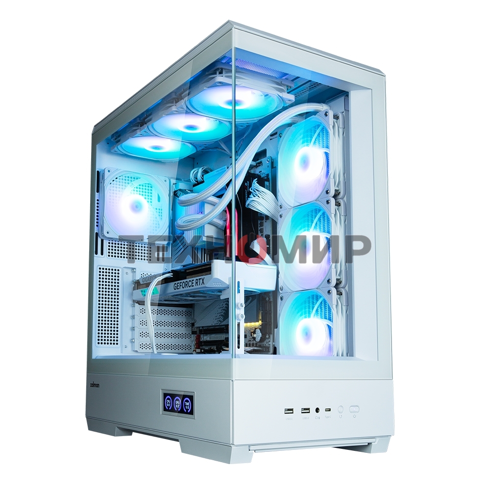 Компьютерный корпус ZALMAN P50 DS, ATX, WHITE, WINDOW, 2x3.5