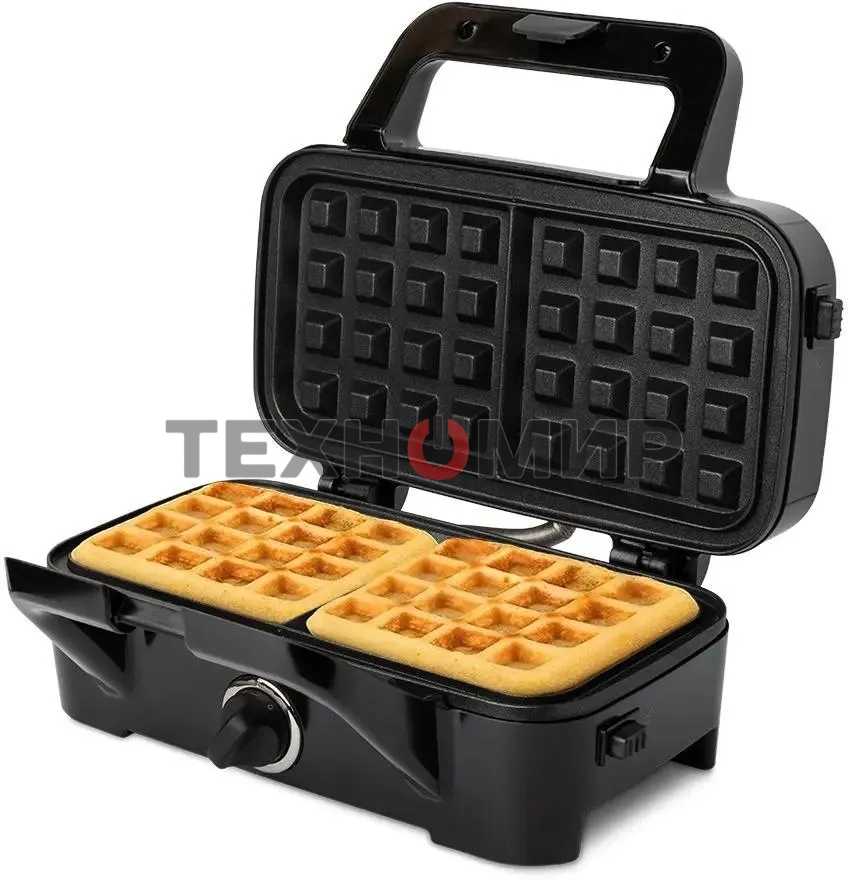 Вафельница Kitfort КТ-1674 1200Вт черный/серебристый