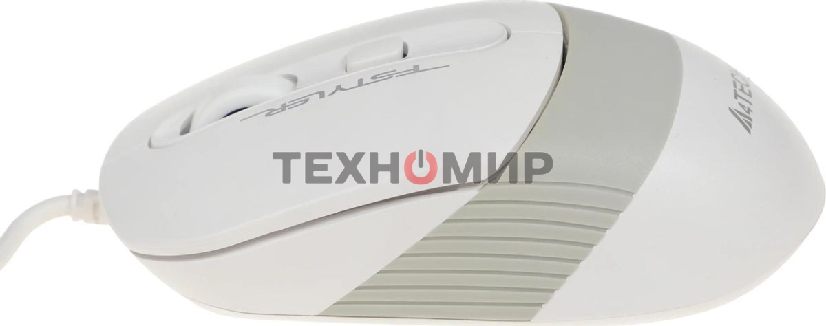 Мышь проводная A4Tech Fstyler FM10 белый/серый, 1600 dpi, USB, кнопки - 4