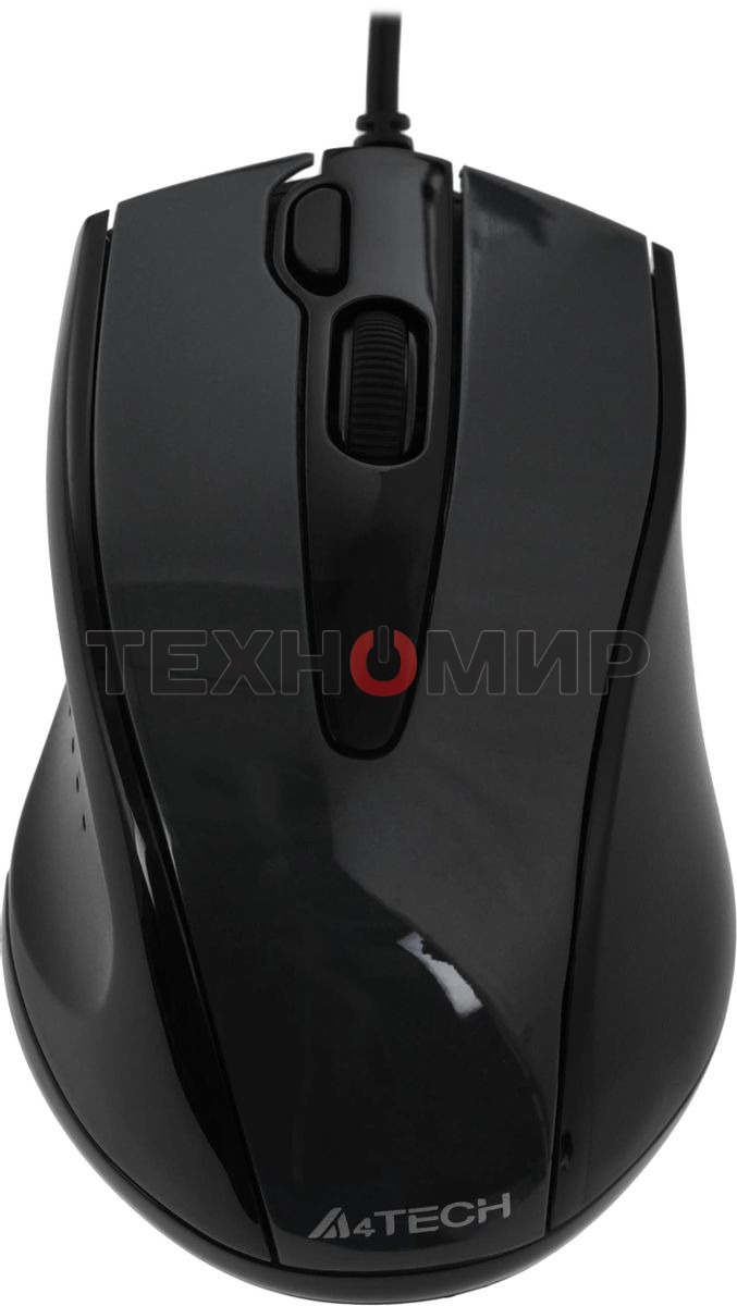 Мышь проводная A4Tech N-500FS черный, 1200 dpi, USB, кнопки - 4