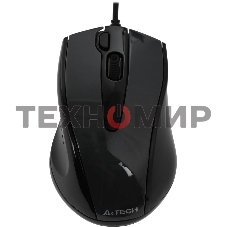 Мышь проводная A4Tech N-500FS черный, 1200 dpi, USB, кнопки - 4