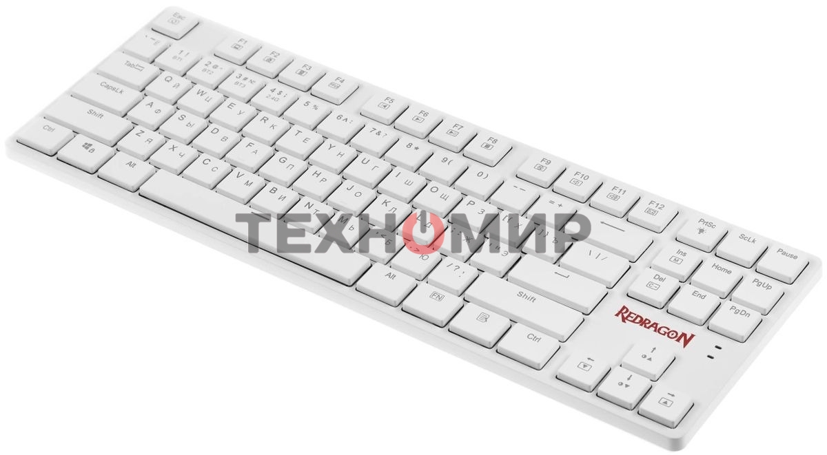 Клавиатура беспроводная Redragon Anubis беспроводная, USB, Bluetooth/Радиоканал, белый