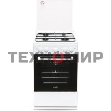 Плита газовая Cezaris ПГ 2150-08 белый, конфорок 4 шт, духовка 43 л, 51 см x 85 см x 55 см