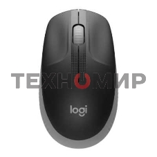 Мышь беспроводная Logitech M190 черный/серый, 1000 dpi, радиоканал, USB, кнопки - 3