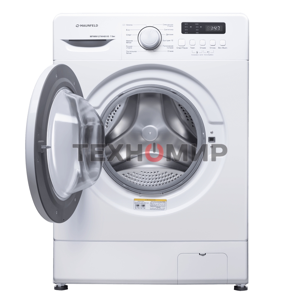 Стиральная машина Maunfeld MFWM127WH051D белый, загрузка фронтальная 7 кг, 1200 об/мин., класс: А+++