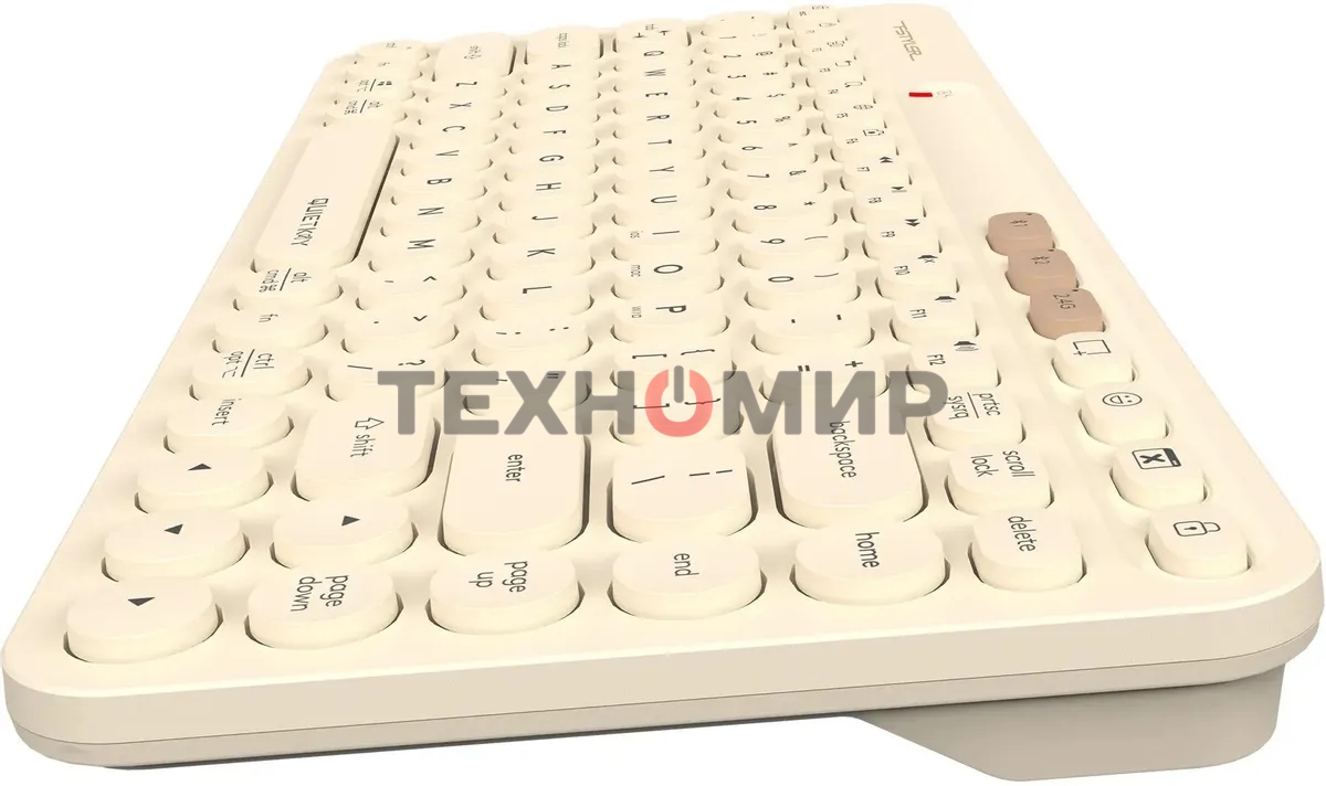 Клавиатура беспроводная A4Tech Fstyler FBK36C AS, USB, Bluetooth/Радиоканал, бежевый