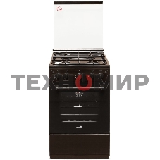Плита газовая Cezaris ПГ 2150-09 коричневый, конфорок 4 шт, духовка 43 л, 50 см x 85 см x 50 см