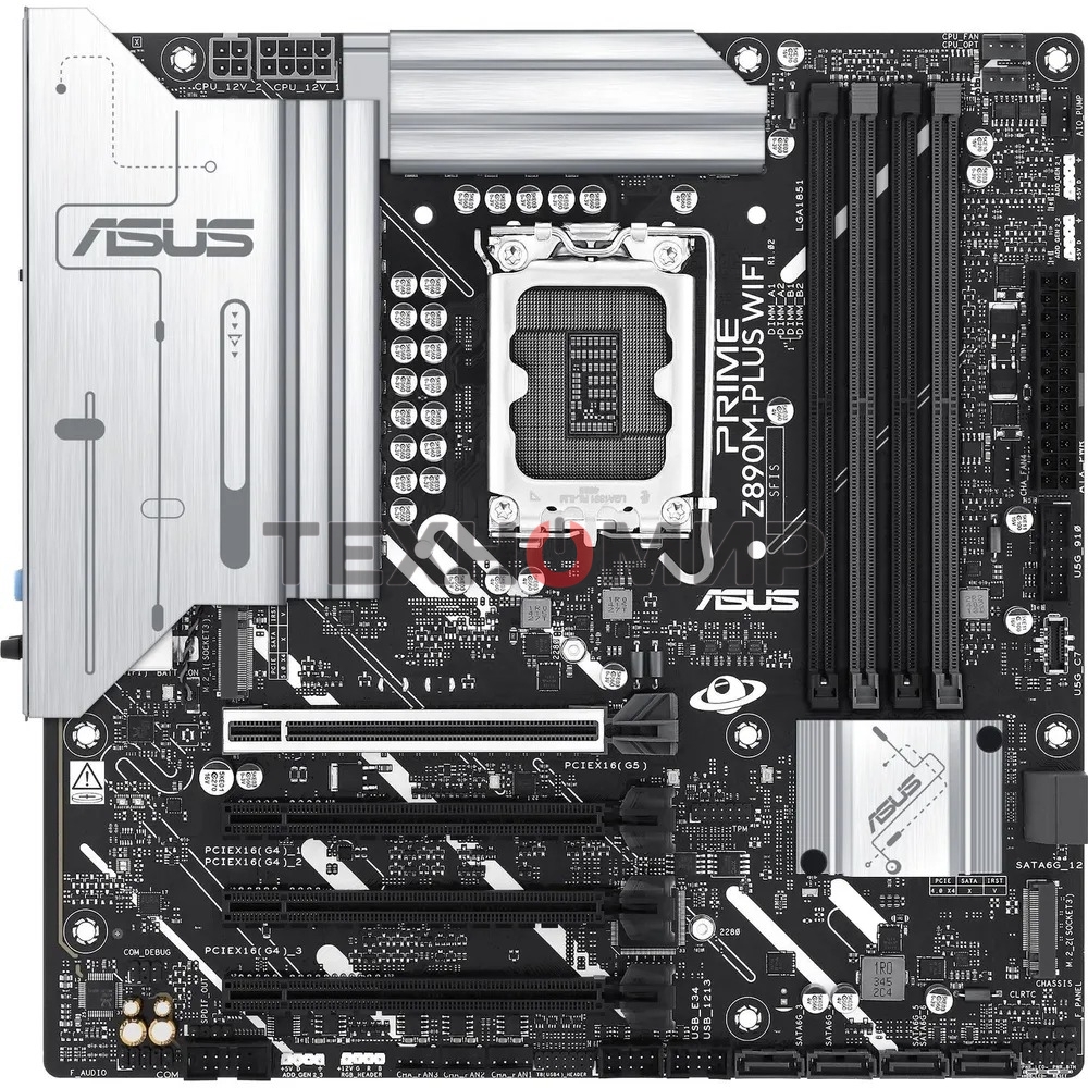 Материнская плата ASUS PRIME Z890M-PLUS WIFI, LGA 1851, Intel Z890, 4xDDR5, 6xSATA, 3xM.2, 1xPCIe 5.0 x16, 1xPCIe 4.0 x4, 2xPCIe 4.0 x1, 1xHDMI, 1xDP, 1x2.5Gb LAN, 2xUSB-A 2.0, 4xUSB-A 3.2 Gen 1, 1xUSB-A 3.2 Gen 2, 1xUSB-C 3.2 Gen 2x2, 3x3.5 мм, 7.1, mATX
