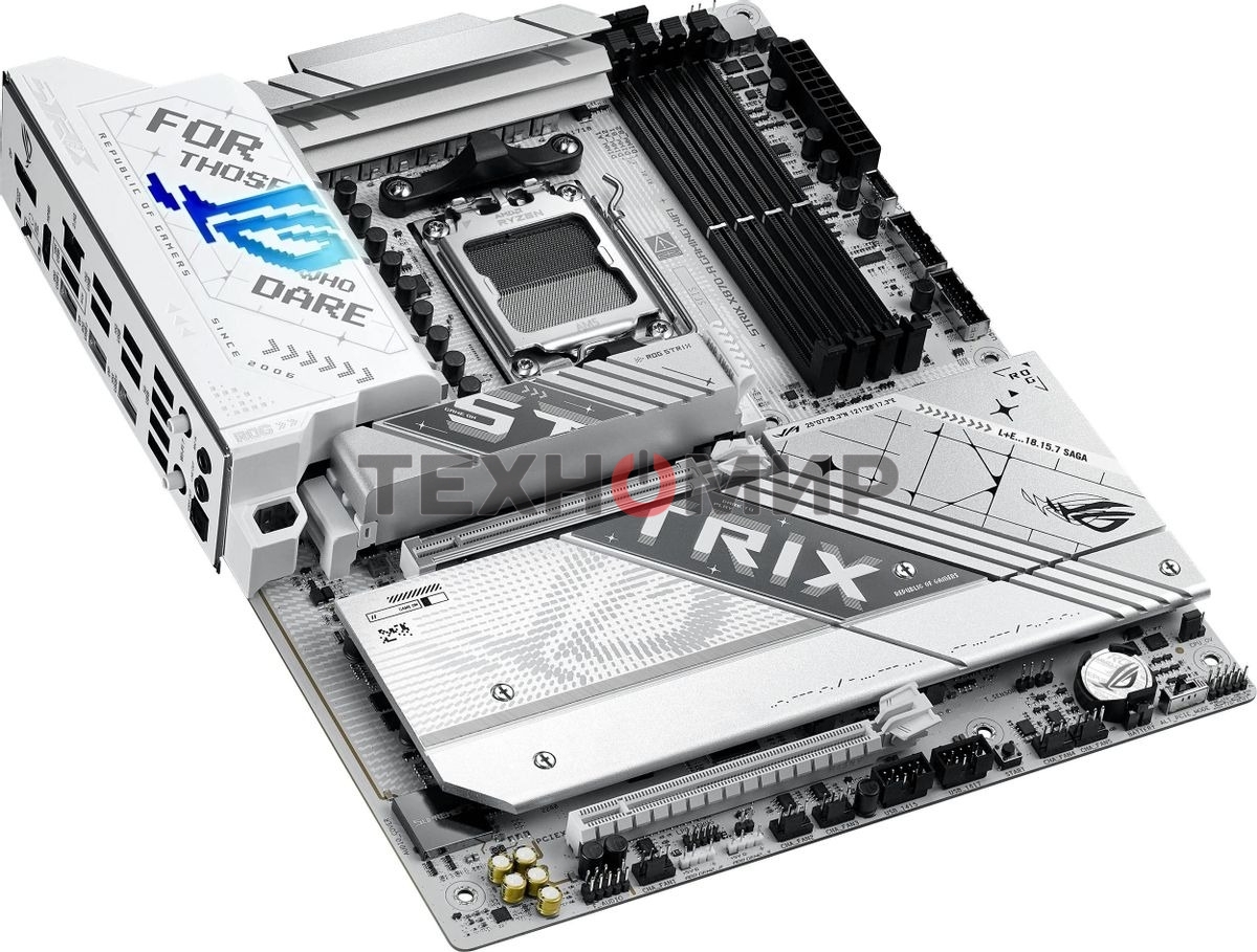 Материнская плата ASUS ROG STRIX X870-A GAMING WIFI, AM5, AMD X870, 4xDDR5, 2xSATA, 4xM.2, 1xPCI-E 4.0 x4, 1xPCI-E 5.0 x16, 1xHDMI, 1xDP, 1x 2.5Gb LAN, 4xUSB-A 3.2 Gen 1, 5xUSB-A 3.2 Gen 2, 1xUSB-C 3.2 Gen 2, 2xUSB4, 2x3.5 мм, 7.1, ATX