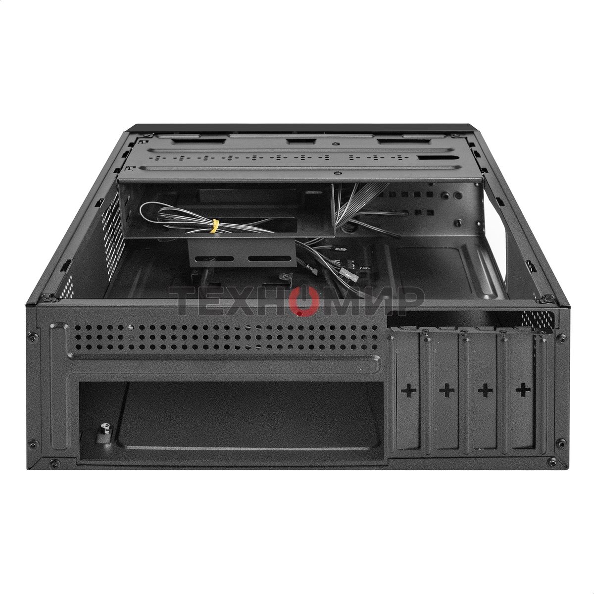 Компьютерный корпус Desktop ExeGate MI-208U2 (mini-ITX/mATX, без БП, 1хUSB+2хUSB 3.0, аудио, черный)