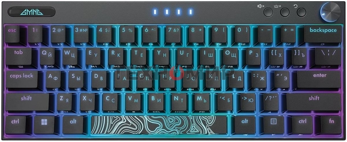 Клавиатура беспроводная GMNG GG-KB500XW (1910516), USB, Bluetooth/Радиоканал, черный