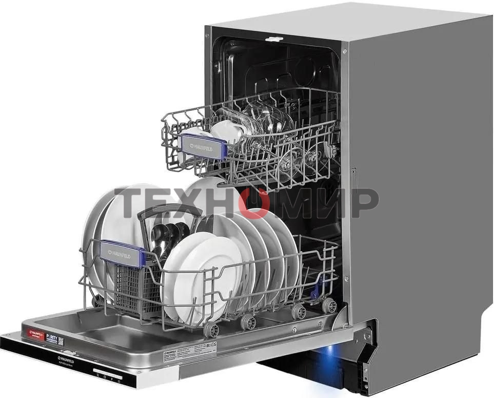 Встраиваемая посудомоечная машина Maunfeld MLP-082D Light Beam, серебристый, 44.8 см, 9 компл., 49 дБ, класс A++