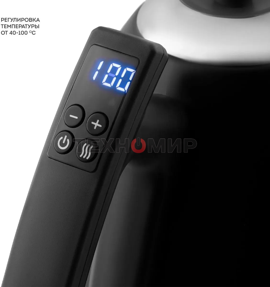 Чайник электрический Galaxy Line GL 0343, черный нефрит, металл, 2200 Вт, 1.7 л