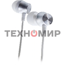 Гарнитура внутриканальные Oklick HS-S-240 1.2м белый проводные в ушной раковине (SS-E086)