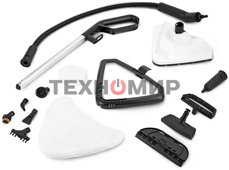 Швабра паровая Kitfort КТ-1072 1300Вт белый/черный