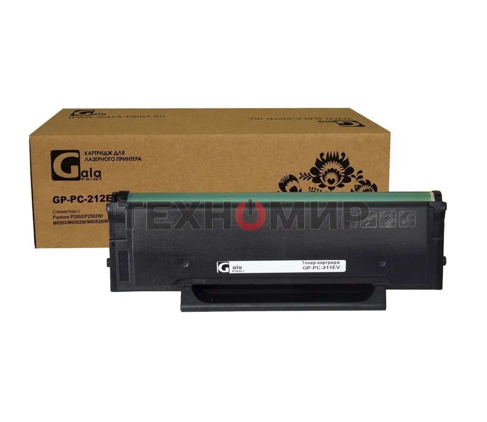 Картридж GalaPrint GP-PC-212EV черный (1600 стр) для Pantum P2502/P2502W/M6502/M6502W/M6552NW