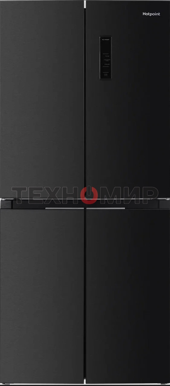 Холодильник Hotpoint HFL4 522I XBR черный трехкамерный 266/160 л морозилка снизу, No Frost, Side by Side