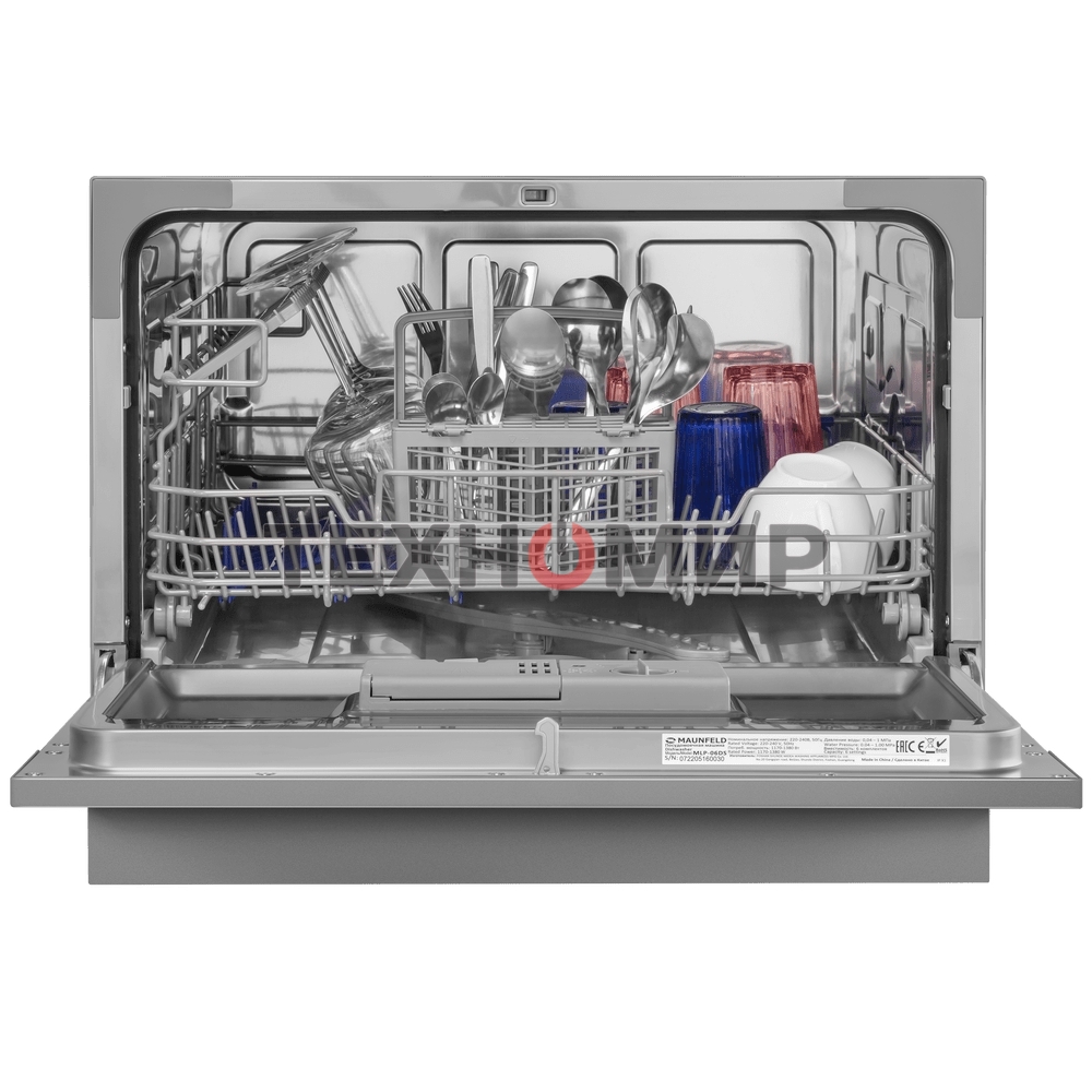 Посудомоечная машина Maunfeld MLP-06DS, серый, 55 см, 6 компл., 49 дБ, класс A+