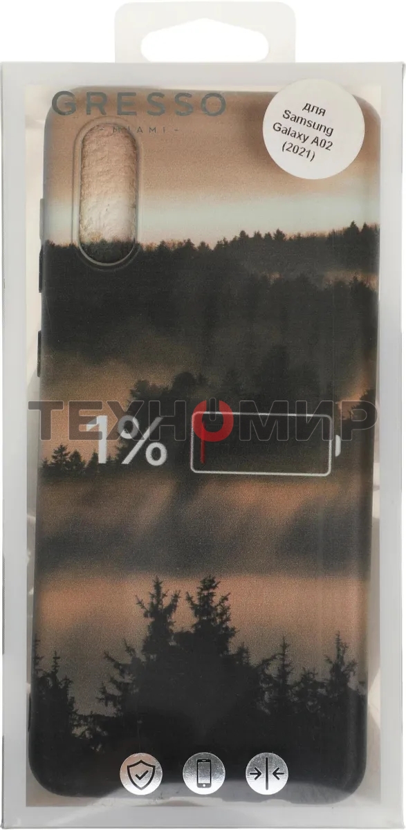 Чехол (клип-кейс) Gresso Meridian, для Samsung Galaxy A02, черный/бежевый gr17aaae8926