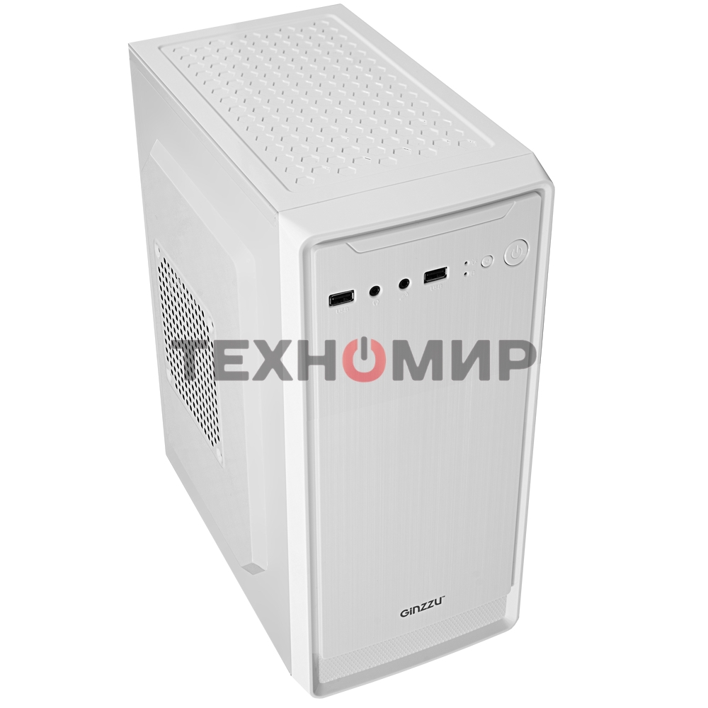 Компьютерный корпус MiniTower Ginzzu B185 White mATX,2xUSB 2.0, белый,w/o PSU, w/o fan (Ginzzu B185)