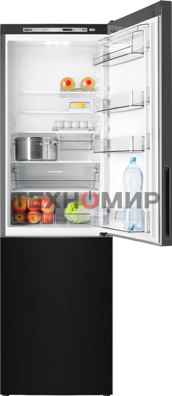 Холодильник Atlant ХМ-4624-151 черный металлик двухкамерный 228/119л морозилка снизу