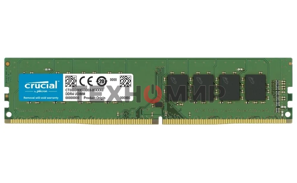 Оперативная память Crucial, DDR4, 16GB (1x16 GB), 3200 MHz, CL22, UDIMM