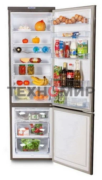 Холодильник DON R-296 NG нерж сталь двухкамерный 209/140л морозилка снизу