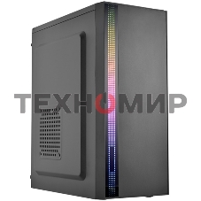 Компьютерный корпус ATX Filum S17 черный, без БП, RGB strip, USB 3.0