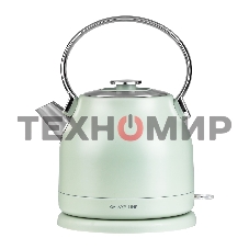Чайник электрический Galaxy Line GL 0333, мятный, металл, 2200 Вт, 1,5 л