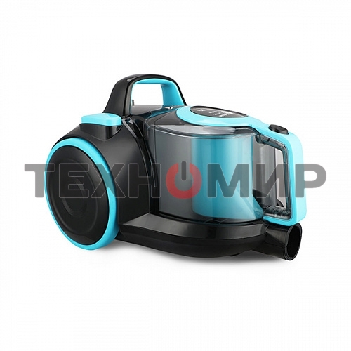 Пылесос BQ VC1810C черный/голубой, 380/1800 Вт, уборка сухая, пылесборник циклон 2.5 л