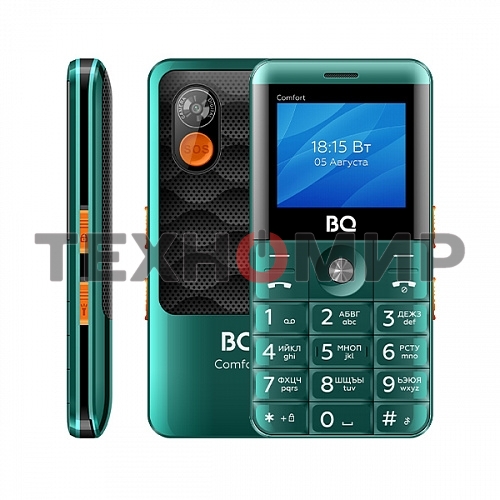 Мобильный телефон BQ 2006 Comfort зеленый/черный