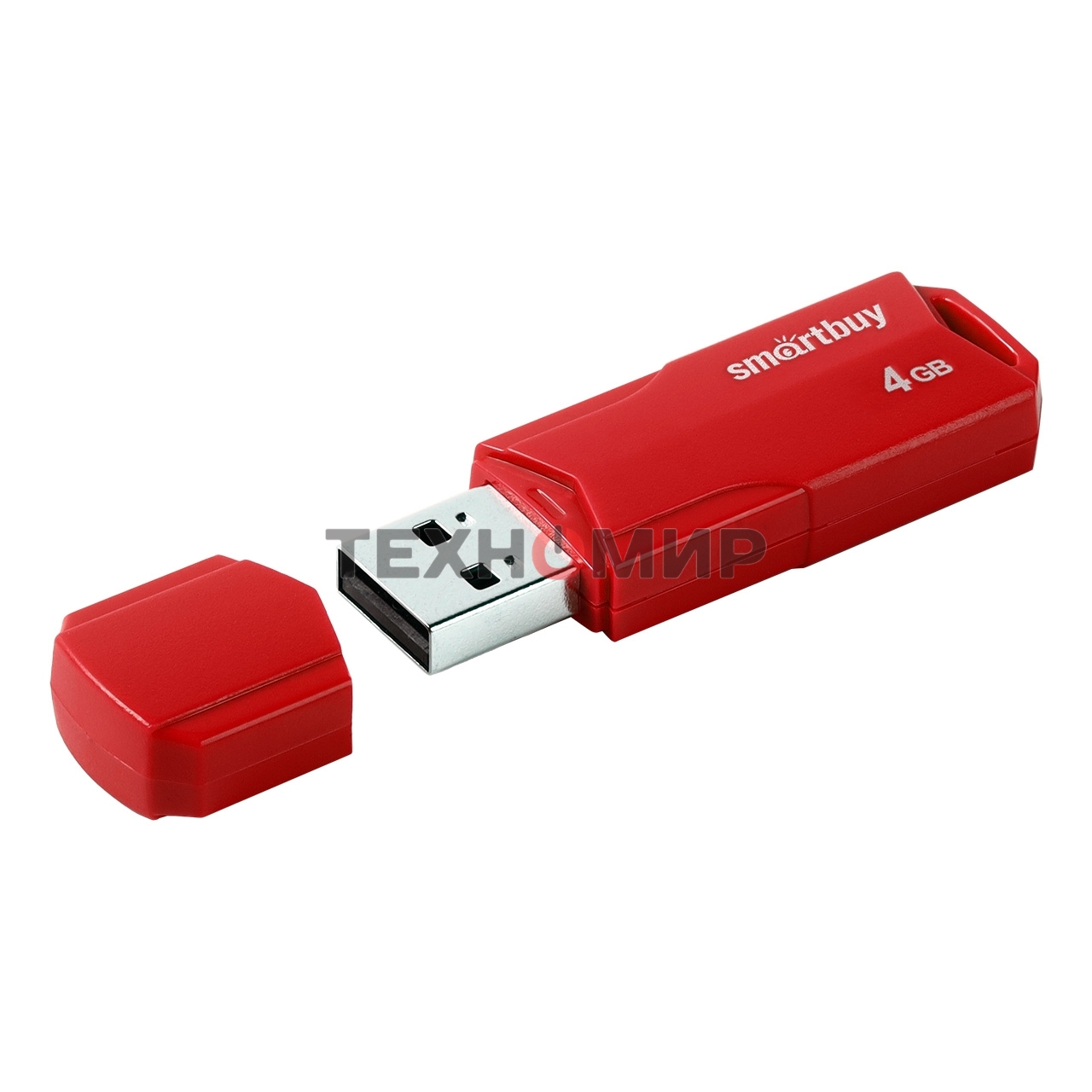 Флешка USB Smartbuy R/W 4 Gb,CLUE красный (SB4 GbCLU-R)