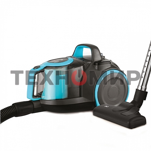Пылесос BQ VC1810C черный/голубой, 380/1800 Вт, уборка сухая, пылесборник циклон 2.5 л