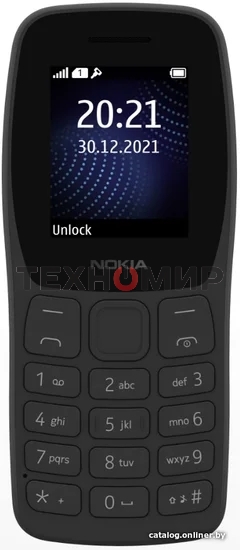 Мобильный телефон Nokia 105 TA-1416 DS EAC2+ 4/4Mb черный
