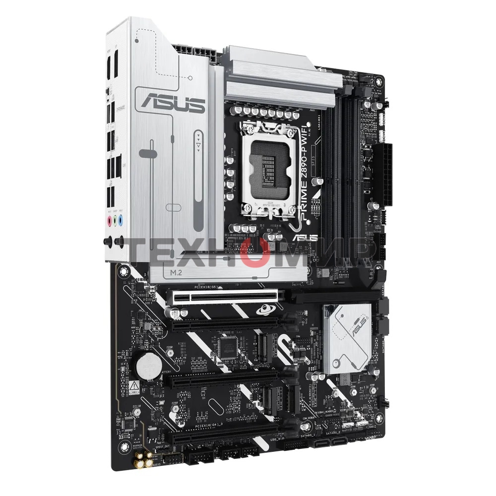 Материнская плата ASUS PRIME Z890-P WIFI, LGA 1851, Intel Z890, 4xDDR5, 4xSATA, 4xM.2, 1xPCIe 5.0 x16, 2xPCIe 4.0 x4, 1xPCIe 4.0 x1, 1xHDMI, 1xDP, 1xUSB-C (видеовыход), 2xUSB-A 3.2 Gen 1, 1xUSB-A 3.2 Gen 2, 4xUSB-A 2.0, 1xUSB-C Thunderbolt 4, 1x 2.5Gb LAN