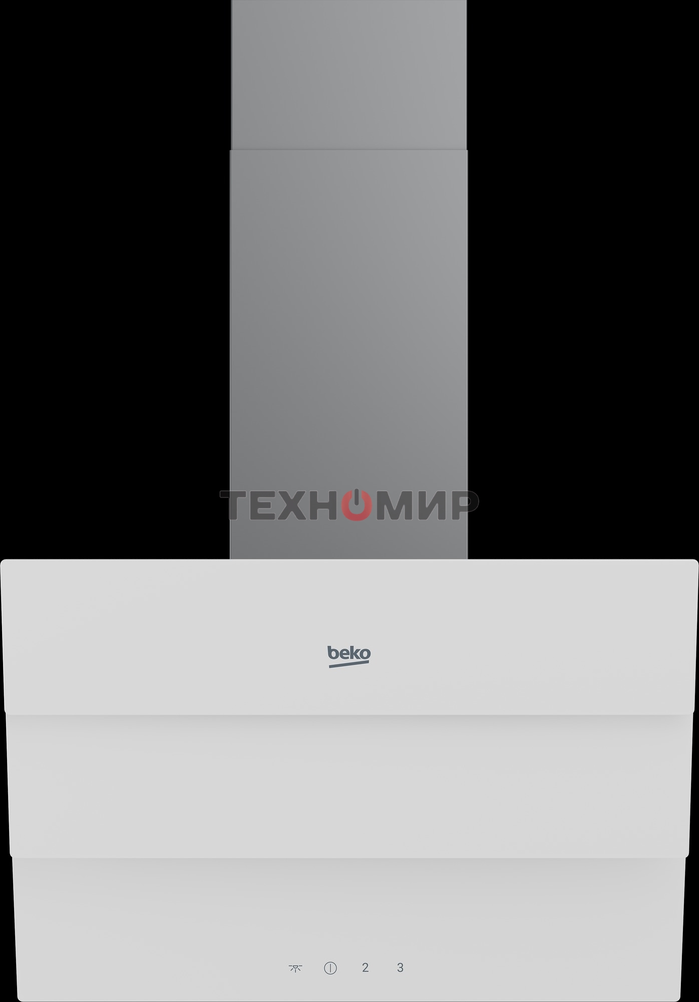 Вытяжка наклонная Beko BHCA69642WH серый, 60 см, 600 куб. м/ч, 69 дБ