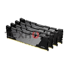 Оперативная память Kingston Fury Renegade, DDR4, 64GB (4x16GB), 3200MHz, CL16, DIMM, радиатор, черный