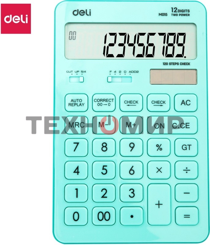 Калькулятор настольный Deli Touch EM01531 голубой 12-разр.