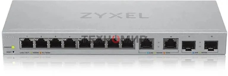 Коммутатор Zyxel XGS1210-12-ZZ0102F 8x1 Гбит/с 2x2.5 Гбит/с 2SFP+ управляемый
