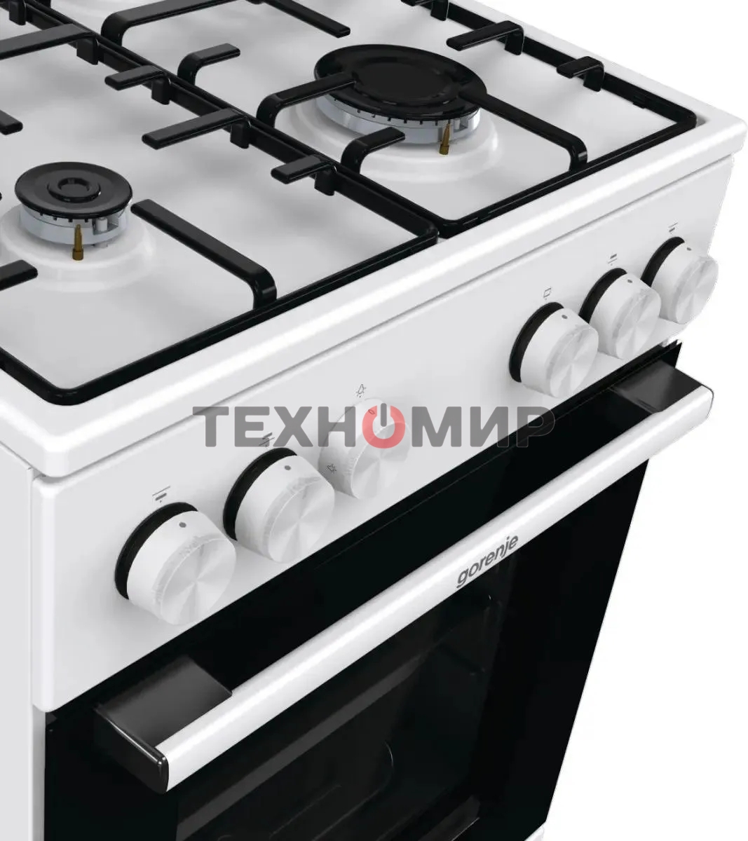 Плита газовая Gorenje GG5A10WH белый, конфорок 4 газовых, духовка 70 л, 50 см x 85 см x 59.4 см