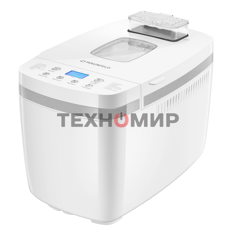 Хлебопечка Maunfeld MBM-1300DPW белый, 850 Вт, 14 программ