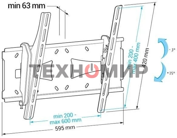 Кронштейн для телевизора Holder PTS-4006 черный 32
