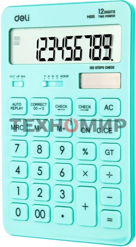 Калькулятор настольный Deli Touch EM01531 голубой 12-разр.
