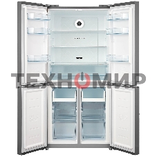 Холодильник Бирюса CD 466 I нержавеющая сталь трехкамерный инвертер 297/153 л морозилка снизу, No Frost, Side-by-Side