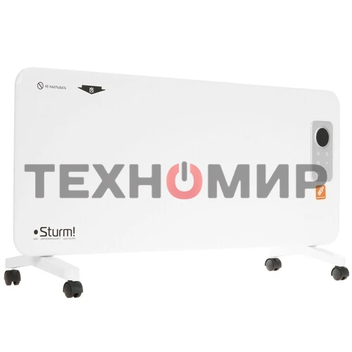 Конвектор электрический Sturm! CH2000D, белый, 2000 Вт, 25 м2, дисплей, электронный термостат