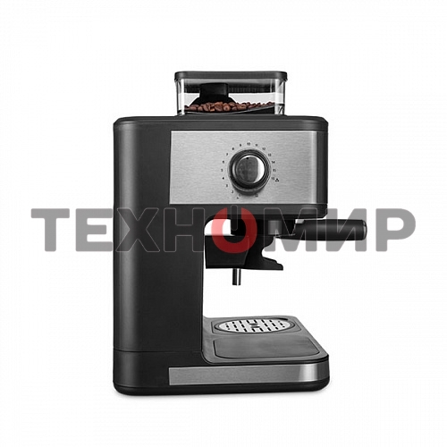 Кофейная станция BQ CM1003 сталь/черный, исп. кофе - зерновой/молотый, 1.5 л, 1150 Вт. 15 бар