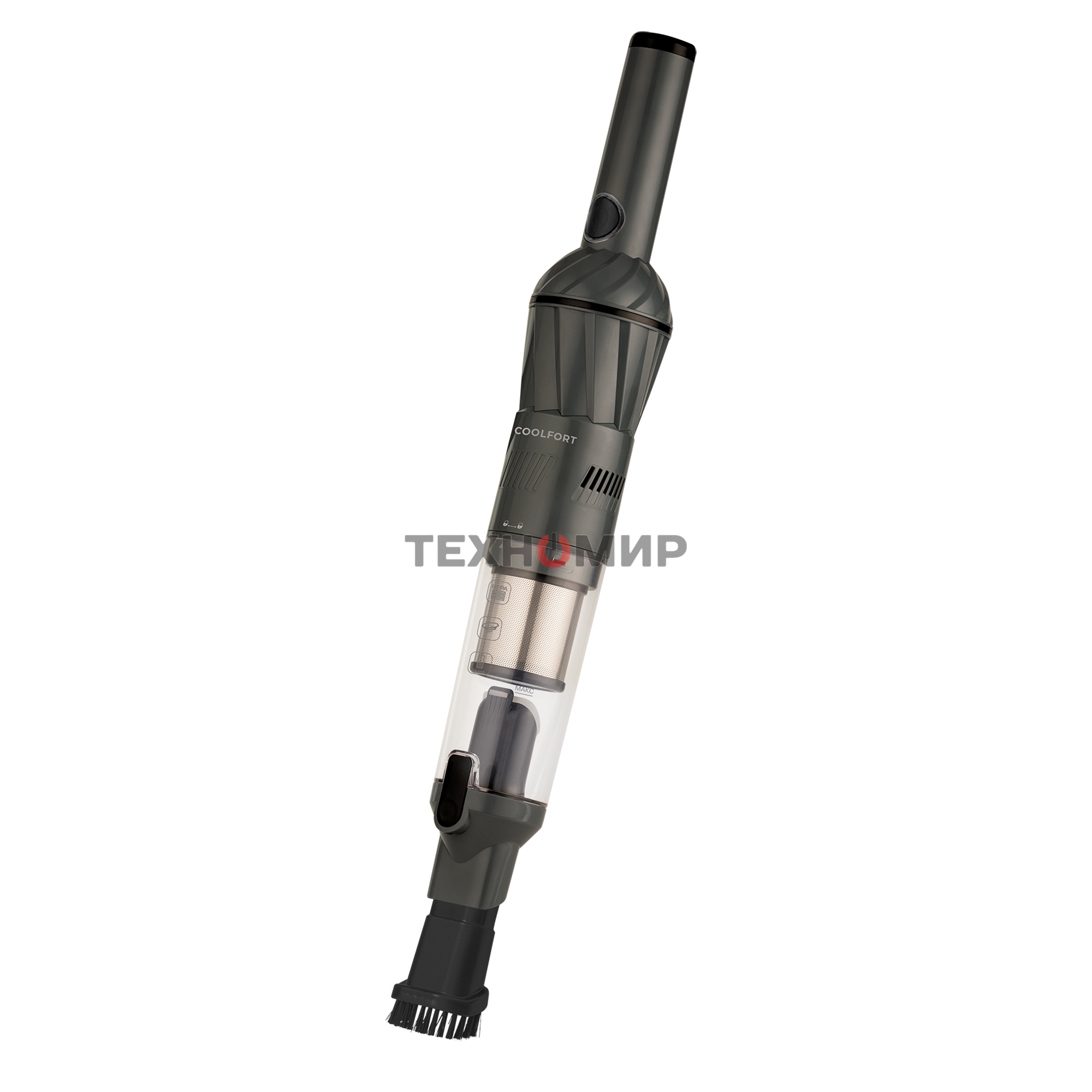 Пылесос автомобильный Coolfort CF-3060 черный, 85 Вт, уборка сухая, пылесборник контейнер 0,2 л