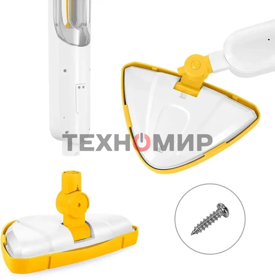 Швабра паровая Kitfort КТ-1048-1 белый/желтый