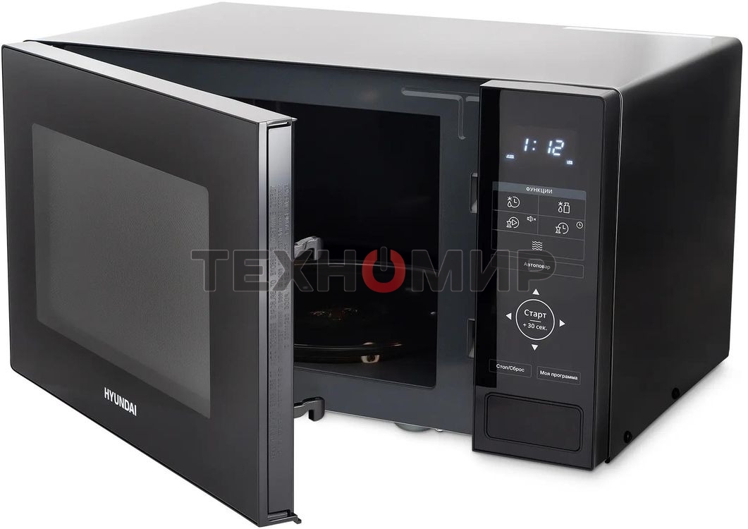 Микроволновая печь Hyundai HYM-D3038 черный, 23 л, 700 Вт, переключатели - сенсор