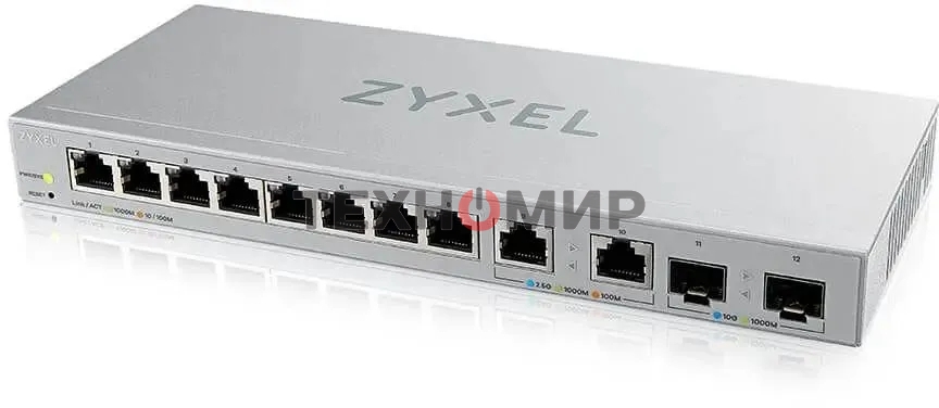 Коммутатор Zyxel XGS1210-12-ZZ0102F 8x1 Гбит/с 2x2.5 Гбит/с 2SFP+ управляемый